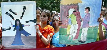 54 % of Indian women agree that it is okay to get beaten by the husband over burnt dinner !